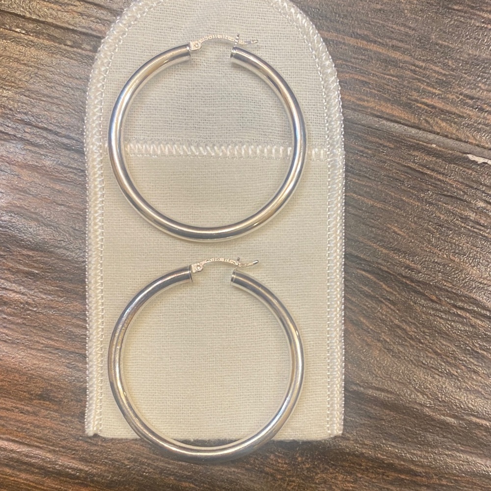 Chic Silver Hoop Earrings